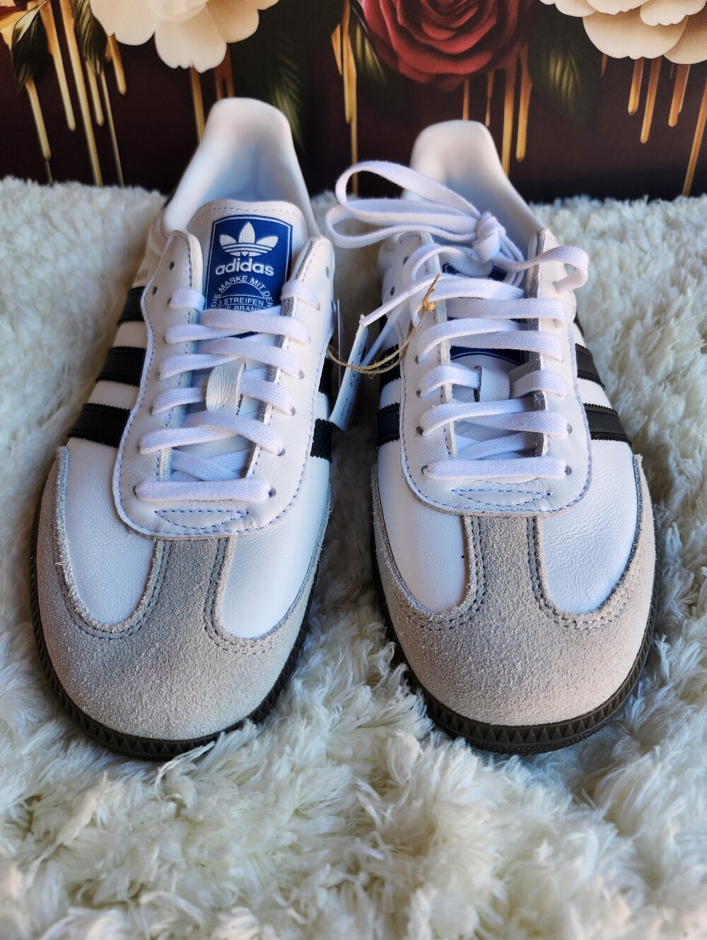 Adidas White, Black & Gray Classic Retro Sneakers